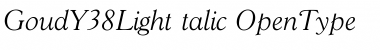 Download GoudY38LightItalic Regular Font Title Preview