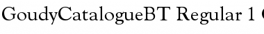 Download Goudy Catalogue Regular Font Title Preview