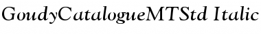 Download Goudy Catalogue MT Std Italic Font Title Preview