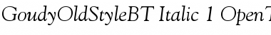 Download Goudy Old Style Italic Font Title Preview