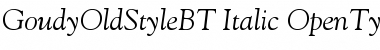 Download Goudy Old Style Italic Font Title Preview