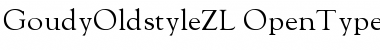 Download GoudyOldstyleZL Regular Font Title Preview