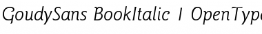 Download ITC Goudy Sans Book Italic Font Title Preview