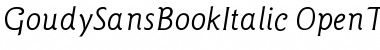 Download Goudy SansBookItalic Font Title Preview