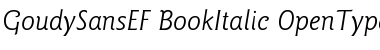 Download GoudySansEF BookItalic Font Title Preview