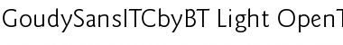 Download ITC Goudy Sans Light Font Title Preview