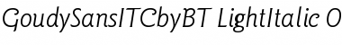 Download ITC Goudy Sans Light Italic Font Title Preview
