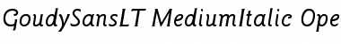 Download ITC Goudy Sans LT Medium Italic Font Title Preview
