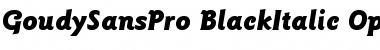 Download ITC Goudy Sans Pro Black Italic Font Title Preview