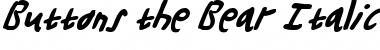 Download Buttons the Bear Italic Italic Font Title Preview
