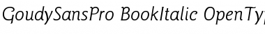Download ITC Goudy Sans Pro Book Italic Font Title Preview