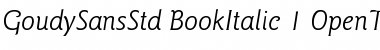 Download ITC Goudy Sans Std Book Italic Font Title Preview