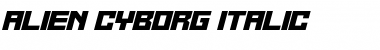 Download Alien Cyborg Italic Font Title Preview
