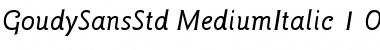 Download ITC Goudy Sans Std Medium Italic Font Title Preview