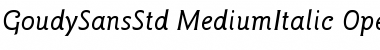 Download ITC Goudy Sans Std Medium Italic Font Title Preview