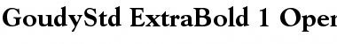 Download Goudy Std Extra Bold Font Title Preview