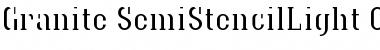 Download Granite SemiStencilLight Font Title Preview