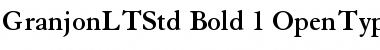 Download Granjon LT Std Bold Font Title Preview