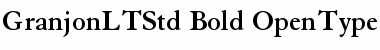 Download Granjon LT Std Bold Font Title Preview
