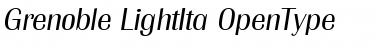 Download Grenoble-LightIta Regular Font Title Preview