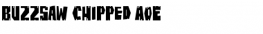 Download BuzzSaw Chipped AOE Regular Font Title Preview