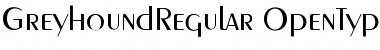 Download GreyhoundRegular Regular Font Title Preview