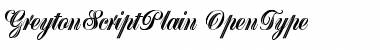 Download Greyton Script Plain Font Title Preview