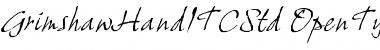 Download Grimshaw Hand ITC Std Regular Font Title Preview