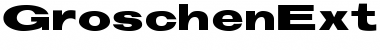 Download Groschen ExtraExtended Font Title Preview