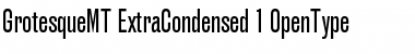 Download Grotesque MT Extra Condensed Font Title Preview