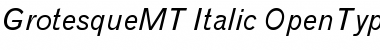 Download Grotesque MT Italic Font Title Preview
