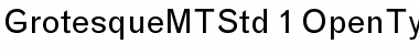 Grotesque MT Std Font