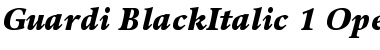 Download Guardi 96 Black Italic Font Title Preview