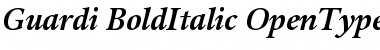 Download Guardi 76 Bold Italic Font Title Preview