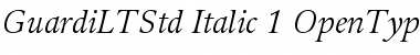 Download Guardi LT Std 56 Italic Font Title Preview