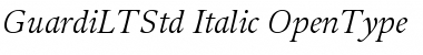 Download Guardi LT Std 56 Italic Font Title Preview