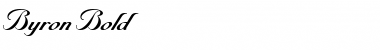 Download Byron Bold Regular Font Title Preview