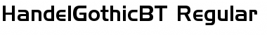 Download Handel Gothic Regular Font Title Preview