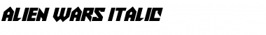 Download Alien Wars Italic Font Title Preview