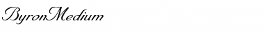 Download ByronMedium Roman Font Title Preview
