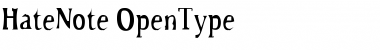 Download HateNote Regular Font Title Preview