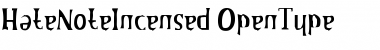 Download HateNote Incensed Font Title Preview