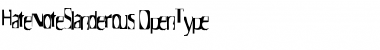 Download HateNote Slanderous Font Title Preview