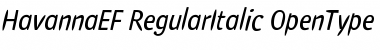 Download HavannaEF RegularItalic Font Title Preview