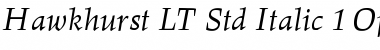 Download Hawkhurst LT Std Regular Italic Font Title Preview