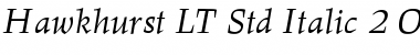 Download Hawkhurst LT Std Italic Regular Font Title Preview