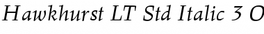 Download Hawkhurst LT Std Italic Regular Font Title Preview