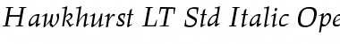 Download Hawkhurst LT Std Regular Italic Font Title Preview