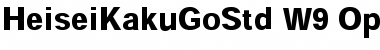 Download Heisei Kaku Gothic Std W9 Font Title Preview