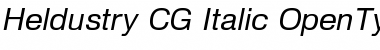 Download Heldustry CG Italic Font